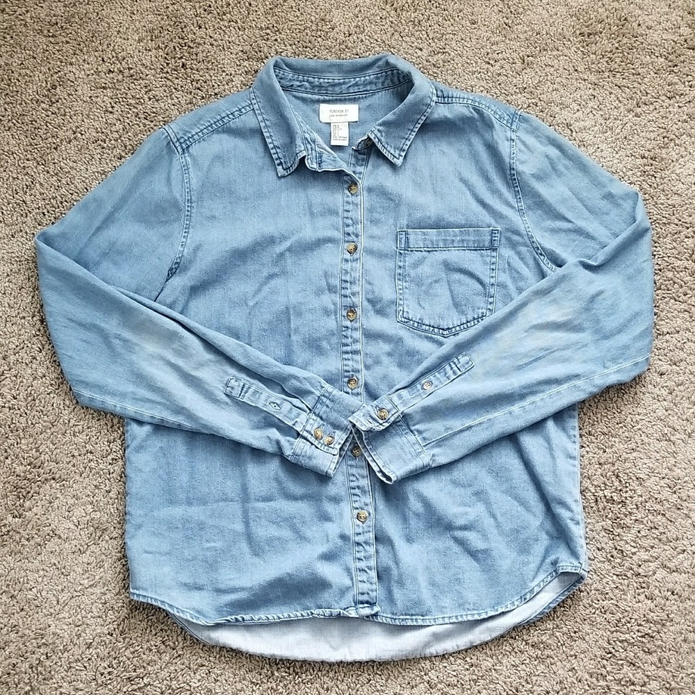 Women's Denim Button-Up